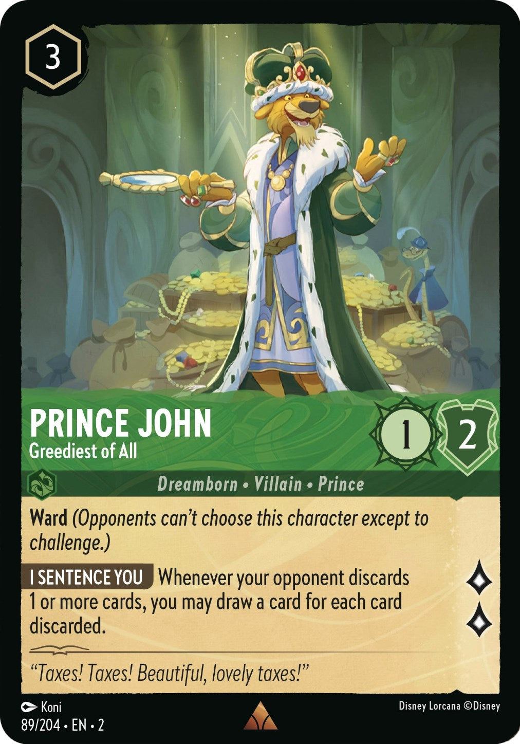 Image of Prince John - Greediest of All (89/204) [Rise of the Floodborn]