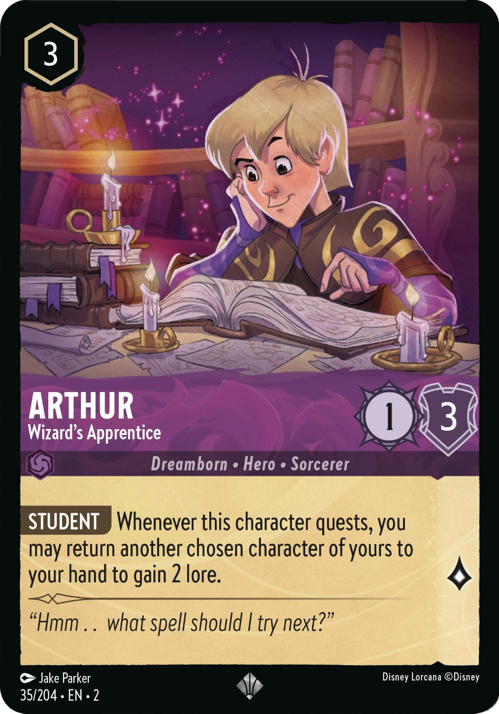 Image of Arthur - Wizard's Apprentice (35/204) [Rise of the Floodborn]