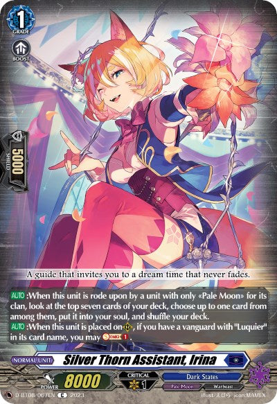 Image of Silver Thorn Assistant, Irina (D-BT08/067EN) [Minerva Rising]