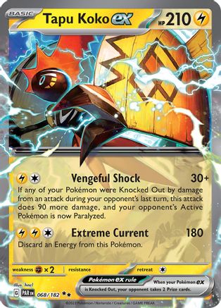 Image of Tapu Koko ex (068/182) [Scarlet & Violet: Paradox Rift]