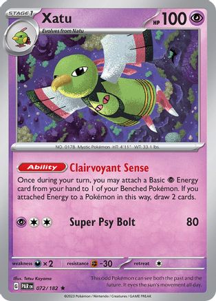 Image of Xatu (072/182) [Scarlet & Violet: Paradox Rift]