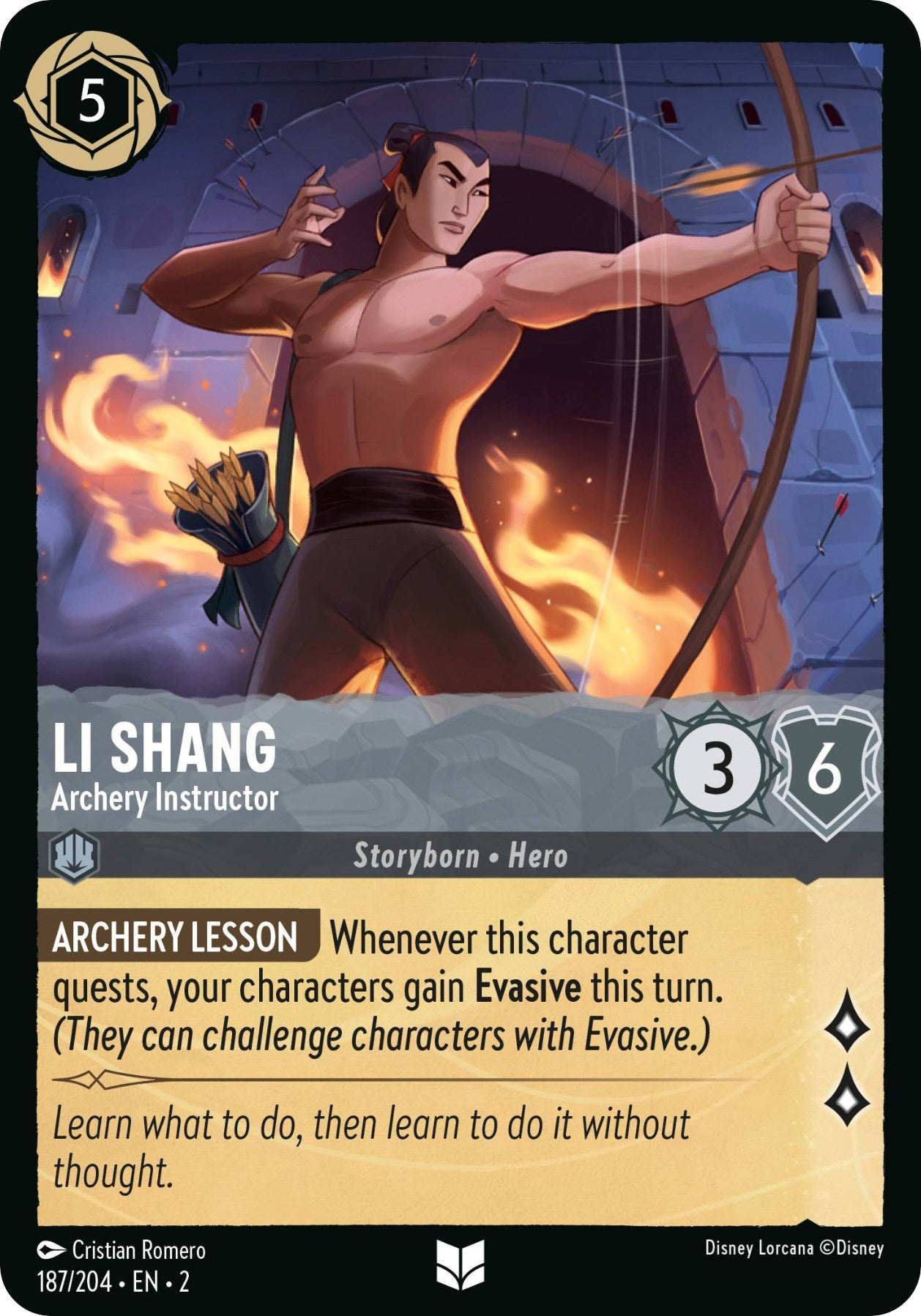 Image of Li Shang - Archery Instructor (187/204) [Rise of the Floodborn]