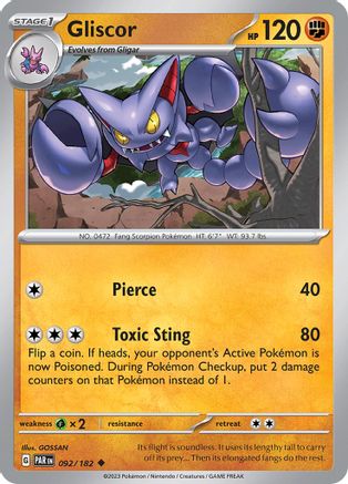Image of Gliscor (092/182) [Scarlet & Violet: Paradox Rift]