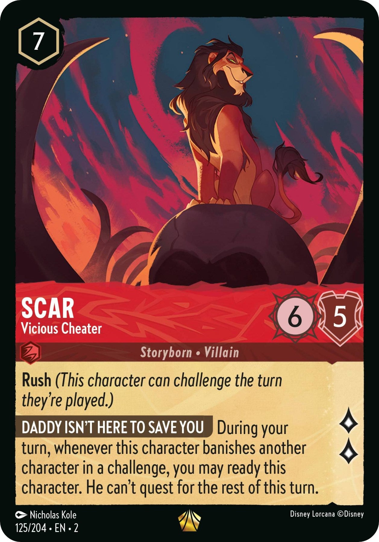 Image of Scar - Vicious Cheater (125/204) [Rise of the Floodborn]