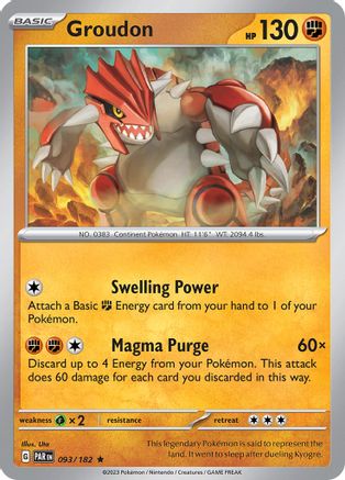 Image of Groudon (093/182) [Scarlet & Violet: Paradox Rift]