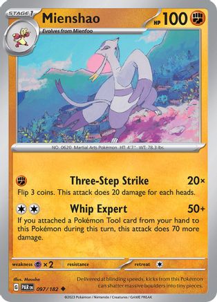 Image of Mienshao (097/182) [Scarlet & Violet: Paradox Rift]