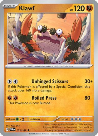 Image of Klawf (105/182) [Scarlet & Violet: Paradox Rift]