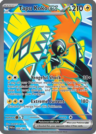 Image of Tapu Koko ex (222/182) [Scarlet & Violet: Paradox Rift]