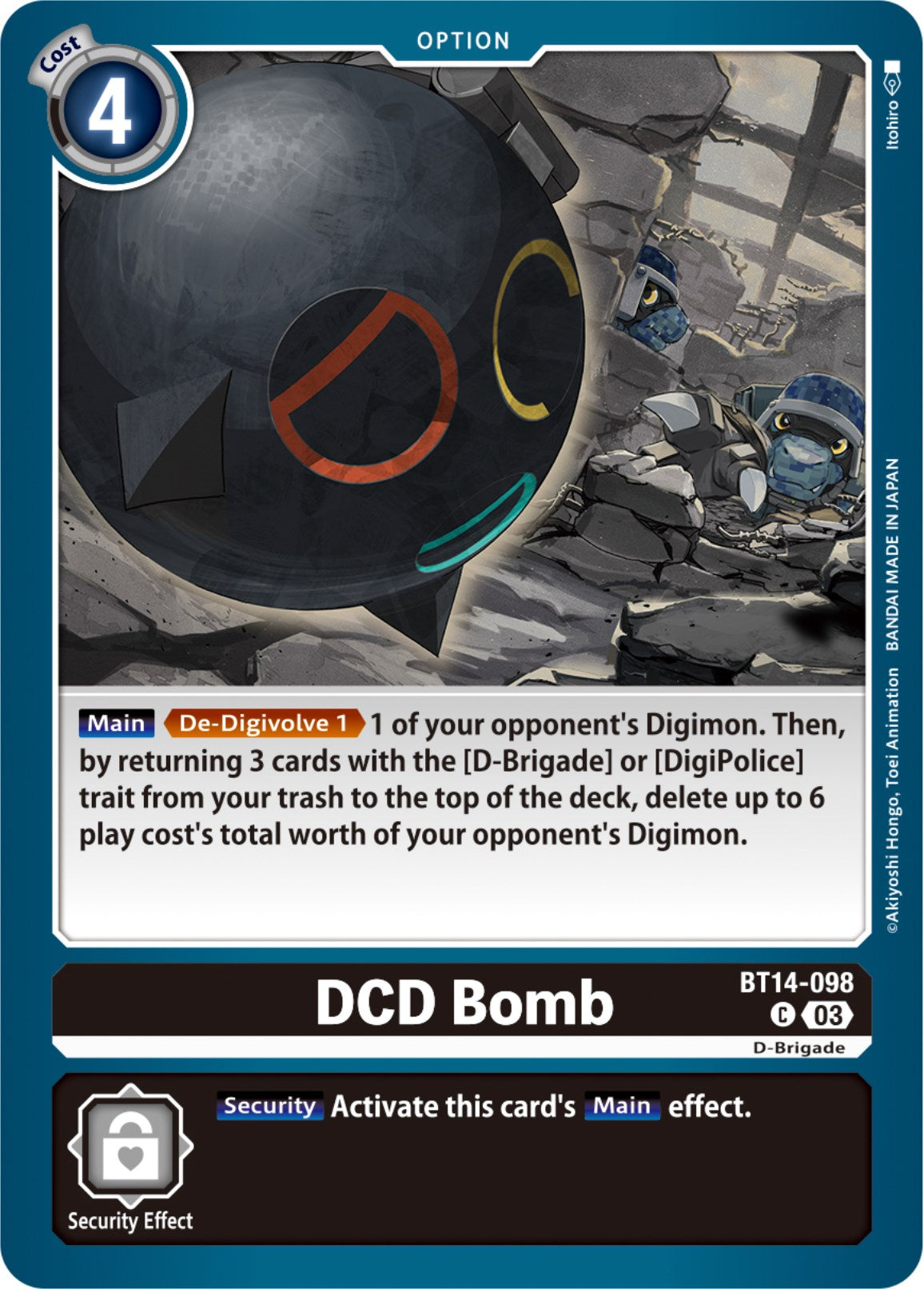 Image of DCD Bomb [BT14-098] [Blast Ace]