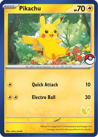 Image of Pikachu (Blue Border) [My First Battle]
