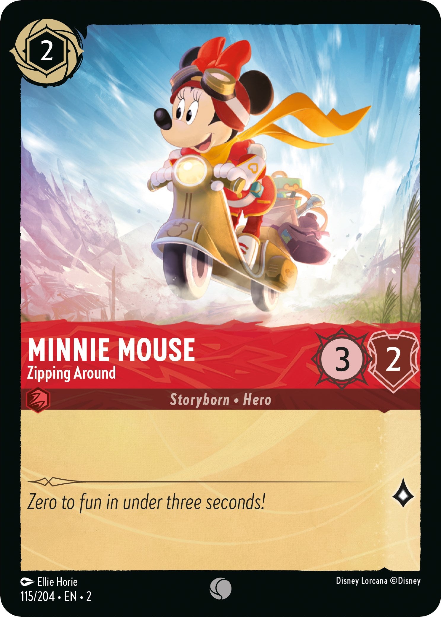 Image of Minnie Mouse - Zipping Around (115/204) [Rise of the Floodborn]