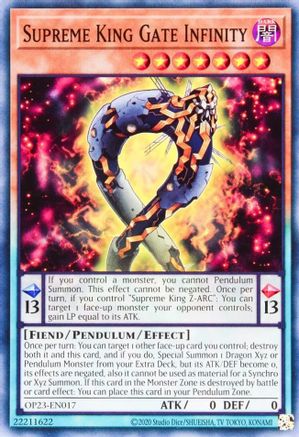 Image of Supreme King Gate Infinity [OP23-EN017] Common
