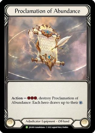 Image of Proclamation of Abundance [JDG009] (Promo)  Cold Foil
