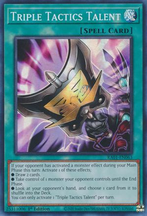 Image of Triple Tactics Talent [RA01-EN063] Super Rare