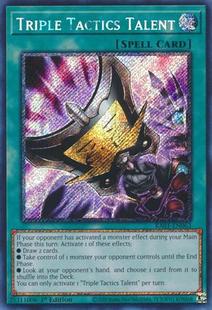 Image of Triple Tactics Talent [RA01-EN063] Platinum Secret Rare