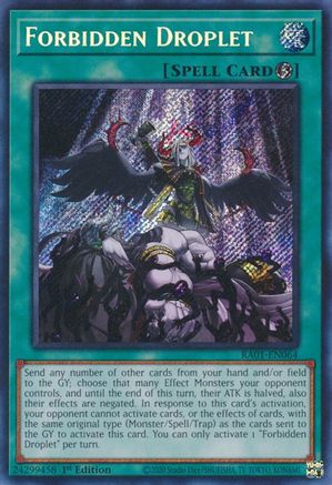 Image of Forbidden Droplet [RA01-EN064] Secret Rare