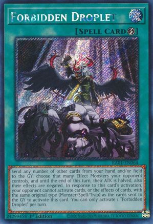 Image of Forbidden Droplet [RA01-EN064] Platinum Secret Rare