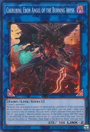 Image of Cherubini, Ebon Angel of the Burning Abyss [RA01-EN042] Super Rare
