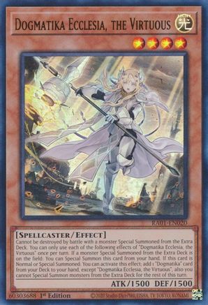 Image of Dogmatika Ecclesia, the Virtuous [RA01-EN020] Ultra Rare