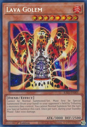 Image of Lava Golem [RA01-EN001] Secret Rare