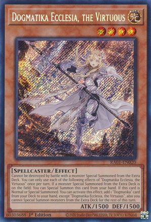 Image of Dogmatika Ecclesia, the Virtuous [RA01-EN020] Secret Rare