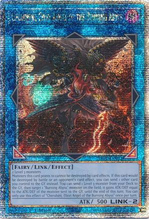 Image of Cherubini, Ebon Angel of the Burning Abyss [RA01-EN042] Quarter Century Secret Rare