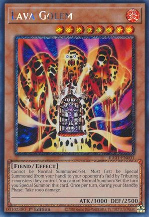 Image of Lava Golem [RA01-EN001] Platinum Secret Rare