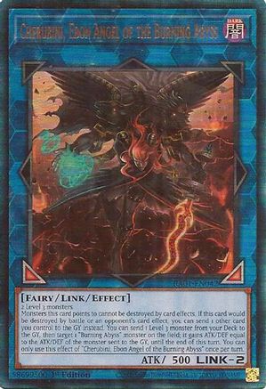 Image of Cherubini, Ebon Angel of the Burning Abyss [RA01-EN042] Prismatic Ultimate Rare