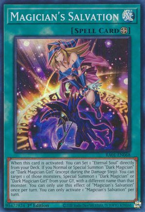 Image of Magician's Salvation [RA01-EN068] Super Rare