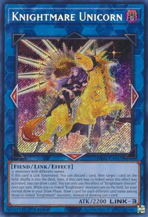 Image of Knightmare Unicorn (Alternate Art) [RA01-EN043] Secret Rare