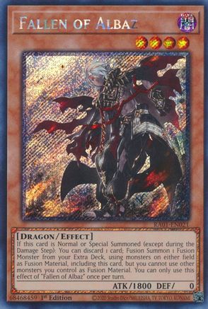 Image of Fallen of Albaz [RA01-EN021] Platinum Secret Rare