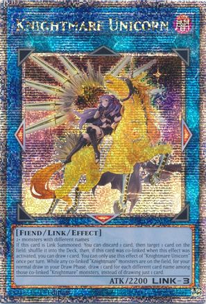 Image of Knightmare Unicorn (Alternate Art) [RA01-EN043] Quarter Century Secret Rare