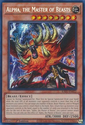 Image of Alpha, the Master of Beasts [RA01-EN022] Secret Rare