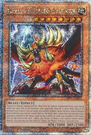 Image of Alpha, the Master of Beasts [RA01-EN022] Quarter Century Secret Rare