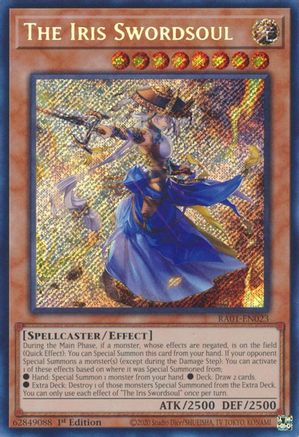 Image of The Iris Swordsoul [RA01-EN023] Secret Rare