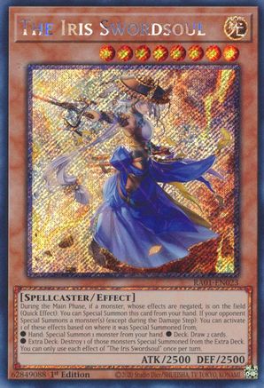 Image of The Iris Swordsoul [RA01-EN023] Platinum Secret Rare
