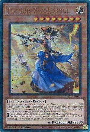 Image of The Iris Swordsoul [RA01-EN023] Prismatic Ultimate Rare