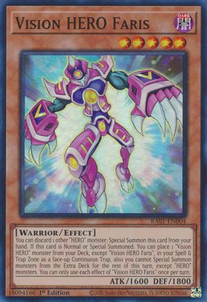 Image of Vision HERO Faris [RA01-EN004] Super Rare