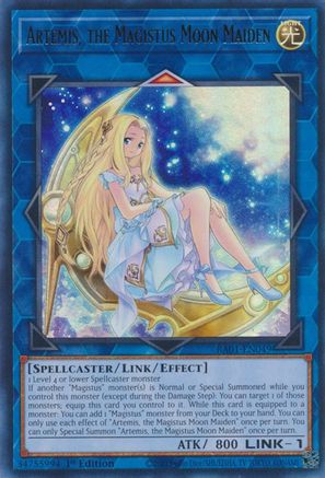 Image of Artemis, the Magistus Moon Maiden [RA01-EN049] Ultra Rare