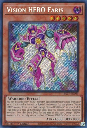 Image of Vision HERO Faris [RA01-EN004] Secret Rare