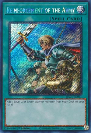 Image of Reinforcement of the Army [RA01-EN051] Platinum Secret Rare