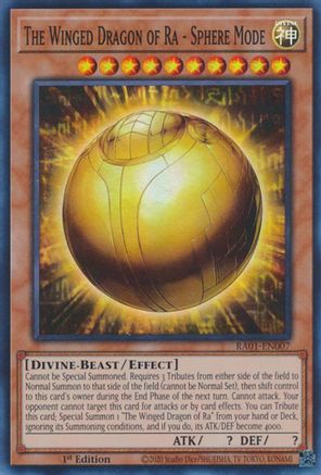 Image of The Winged Dragon of Ra - Sphere Mode [RA01-EN007] Super Rare