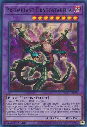 Image of Predaplant Dragostapelia [RA01-EN027] Super Rare