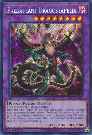 Image of Predaplant Dragostapelia [RA01-EN027] Platinum Secret Rare