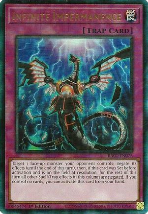 Image of Infinite Impermanence [RA01-EN075] Prismatic Ultimate Rare