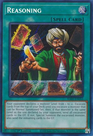 Image of Reasoning [RA01-EN052] Secret Rare