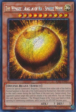 Image of The Winged Dragon of Ra - Sphere Mode [RA01-EN007] Platinum Secret Rare