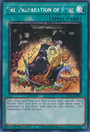 Image of Pre-Preparation of Rites [RA01-EN055] Platinum Secret Rare