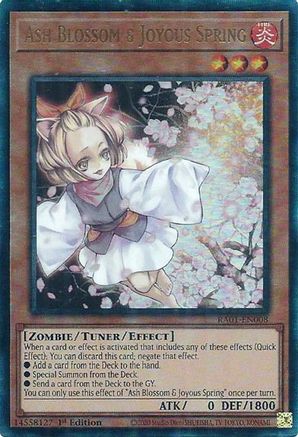 Image of Ash Blossom & Joyous Spring [RA01-EN008] Prismatic Ultimate Rare