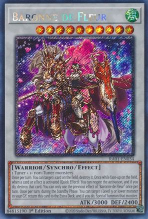 Image of Baronne de Fleur [RA01-EN034] Platinum Secret Rare